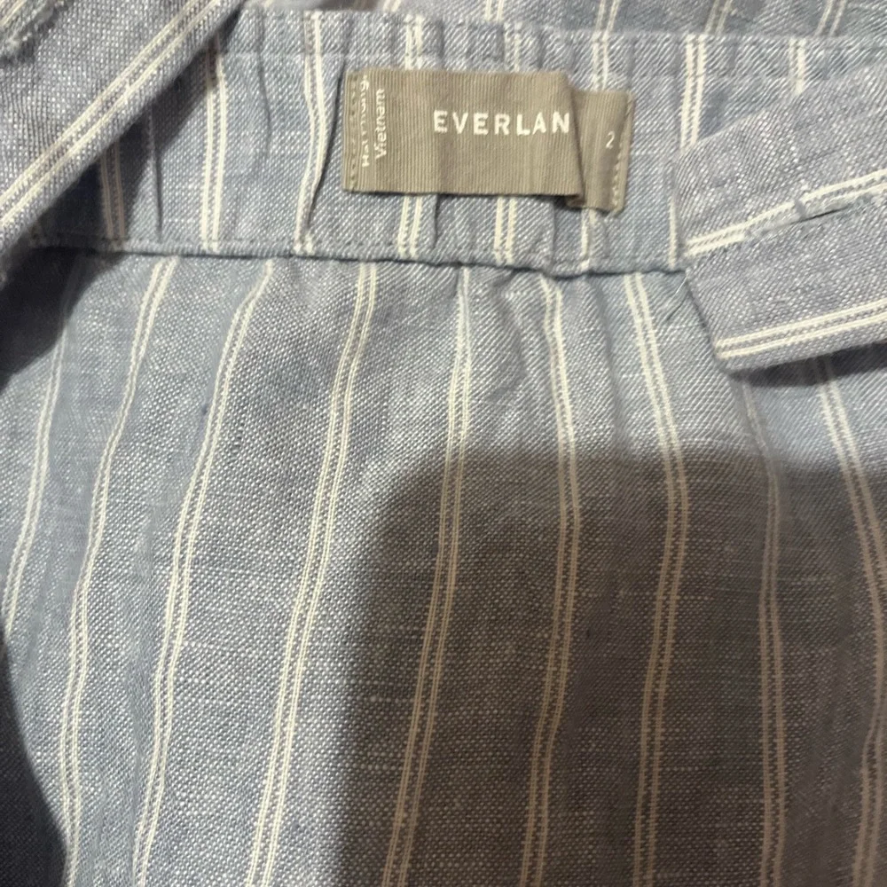 Everlane Jumpsuit Women’s Size 2 The Picnic Linen Summer Coastal 100% linen